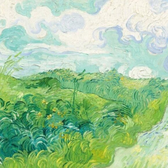 NWOT Van Gogh Green Wheat Fields Full Duvet Cover - Picture 2 of 2
